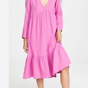 XiRENA Vibrant Purple Button-Up Dress Size Small